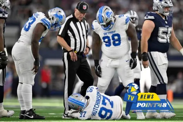 Detroit Lions Star Pass Rusher Aidan Hutchinson Carted Off Field With Broken Tibia | Newspoint48